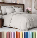 SISXSO Duvet Cover Queen Size Set - Extra Soft Queen Size Duvet Cover 90 x 90 with 2 Pillow Shams - Hotel Luxury Easy Care and Fade Free w/Zipper Closures & Ties - Comfy Breathable Bedding Set (Navy Blue)