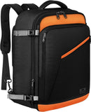 SISXSO Carry on Backpack, Extra Large Travel Backpack Expandable Airplane Approved Weekender Bag for Men and Women, Water Resistant Lightweight Daypack for Flight 40L, Black