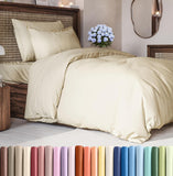 SISXSO Duvet Cover Queen Size Set - Extra Soft Queen Size Duvet Cover 90 x 90 with 2 Pillow Shams - Hotel Luxury Easy Care and Fade Free w/Zipper Closures & Ties - Comfy Breathable Bedding Set (Navy Blue)