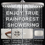 SISXSO High Pressure Rain Shower Head: Upgrade Shower Heads with Handheld Spray Combo with Fixed Showerhead and 10 Sprays Handheld Shower Head, Detachable Showerheads Built-in Magnetic Docking and Power Jets