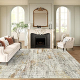 SISXSO 6x9 Area Rug for Living Room Washable 6x9 Rug Non-Slip Modern Rugs for Bedroom Dinning Room Ultra-Thin Indoor Beige Rug
