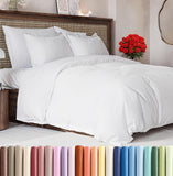 SISXSO Duvet Cover Queen Size Set - Extra Soft Queen Size Duvet Cover 90 x 90 with 2 Pillow Shams - Hotel Luxury Easy Care and Fade Free w/Zipper Closures & Ties - Comfy Breathable Bedding Set (Navy Blue)