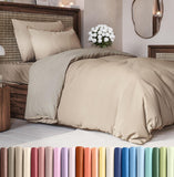 SISXSO Duvet Cover Queen Size Set - Extra Soft Queen Size Duvet Cover 90 x 90 with 2 Pillow Shams - Hotel Luxury Easy Care and Fade Free w/Zipper Closures & Ties - Comfy Breathable Bedding Set (Navy Blue)