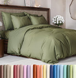 SISXSO Duvet Cover Queen Size Set - Extra Soft Queen Size Duvet Cover 90 x 90 with 2 Pillow Shams - Hotel Luxury Easy Care and Fade Free w/Zipper Closures & Ties - Comfy Breathable Bedding Set (Navy Blue)