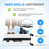 SISXSO Simple Deluxe 28 Inch Hardside Carry On Luggage, Suitcase with Double Spinner Wheels & TSA Lock, Hard Shell Suitcase, Expandable Rolling Lightweight Luggage, White