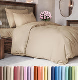 SISXSO Duvet Cover Queen Size Set - Extra Soft Queen Size Duvet Cover 90 x 90 with 2 Pillow Shams - Hotel Luxury Easy Care and Fade Free w/Zipper Closures & Ties - Comfy Breathable Bedding Set (Navy Blue)
