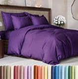 SISXSO Duvet Cover Queen Size Set - Extra Soft Queen Size Duvet Cover 90 x 90 with 2 Pillow Shams - Hotel Luxury Easy Care and Fade Free w/Zipper Closures & Ties - Comfy Breathable Bedding Set (Navy Blue)