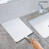 SISXSO Paradigms Interiors All-Purpose Stainless Steel Shower Squeegee for Shower Glass Door with 2 Adhesive Hooks, Bathroom Cleaner Tool Household Window Mirror Squeegee , Cleaning Tile Wall, Car, 10 Inch Silver