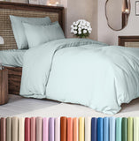 SISXSO Duvet Cover Queen Size Set - Extra Soft Queen Size Duvet Cover 90 x 90 with 2 Pillow Shams - Hotel Luxury Easy Care and Fade Free w/Zipper Closures & Ties - Comfy Breathable Bedding Set (Navy Blue)
