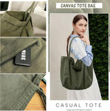 SISXSO Canvas Tote Bag for Women Large Hobo Shoulder Bag for Work Travel Casual Message Bag Tote Purse handbags