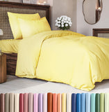 SISXSO Duvet Cover Queen Size Set - Extra Soft Queen Size Duvet Cover 90 x 90 with 2 Pillow Shams - Hotel Luxury Easy Care and Fade Free w/Zipper Closures & Ties - Comfy Breathable Bedding Set (Navy Blue)