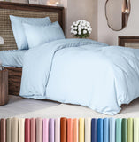 SISXSO Duvet Cover Queen Size Set - Extra Soft Queen Size Duvet Cover 90 x 90 with 2 Pillow Shams - Hotel Luxury Easy Care and Fade Free w/Zipper Closures & Ties - Comfy Breathable Bedding Set (Navy Blue)