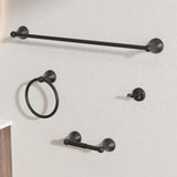 SISXSO BGL 4-Piece Brushed Nickel Bathroom Hardware Set with Adjustable Towel Bar