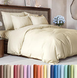 SISXSO Duvet Cover Queen Size Set - Extra Soft Queen Size Duvet Cover 90 x 90 with 2 Pillow Shams - Hotel Luxury Easy Care and Fade Free w/Zipper Closures & Ties - Comfy Breathable Bedding Set (Navy Blue)
