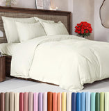 SISXSO Duvet Cover Queen Size Set - Extra Soft Queen Size Duvet Cover 90 x 90 with 2 Pillow Shams - Hotel Luxury Easy Care and Fade Free w/Zipper Closures & Ties - Comfy Breathable Bedding Set (Navy Blue)