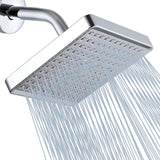 SISXSO Shower Head, Square High Pressure Rain Showerhead, Premium Quality Luxury Design, Easy Clean Adjustable Replacement for Your Bathroom Shower Heads (Polished Chrome, 6 Inch)