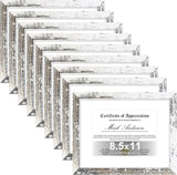 SISXSO 8x10 Picture Frames Set of 9, Shatter Resistant Plexiglass, Display 5x7 Pictures with Mat or 8x10 without Mat, Photo Frames for Wall or Tabletop, Engineered Wood, Black