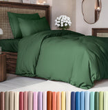 SISXSO Duvet Cover Queen Size Set - Extra Soft Queen Size Duvet Cover 90 x 90 with 2 Pillow Shams - Hotel Luxury Easy Care and Fade Free w/Zipper Closures & Ties - Comfy Breathable Bedding Set (Navy Blue)