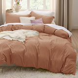 SISXSO Duvet Cover King Size - 3 Pieces Prewashed Cotton-Like Extra Soft Bedding Set, Includes 1 Duvet Cover 104x90 Inches with Zipper Closure & 2 Pillow Shams, Linen, Comforter Not Included