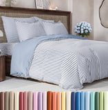 SISXSO Duvet Cover Queen Size Set - Extra Soft Queen Size Duvet Cover 90 x 90 with 2 Pillow Shams - Hotel Luxury Easy Care and Fade Free w/Zipper Closures & Ties - Comfy Breathable Bedding Set (Navy Blue)
