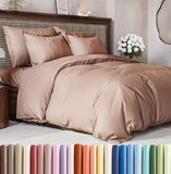 SISXSO Duvet Cover Queen Size Set - Extra Soft Queen Size Duvet Cover 90 x 90 with 2 Pillow Shams - Hotel Luxury Easy Care and Fade Free w/Zipper Closures & Ties - Comfy Breathable Bedding Set (Navy Blue)