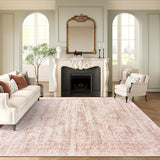 SISXSO 6x9 Area Rug for Living Room Washable 6x9 Rug Non-Slip Modern Rugs for Bedroom Dinning Room Ultra-Thin Indoor Beige Rug