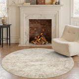 SISXSO 6x9 Area Rug for Living Room Washable 6x9 Rug Non-Slip Modern Rugs for Bedroom Dinning Room Ultra-Thin Indoor Beige Rug