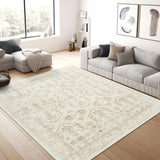 SISXSO 6x9 Area Rug for Living Room Washable 6x9 Rug Non-Slip Modern Rugs for Bedroom Dinning Room Ultra-Thin Indoor Beige Rug