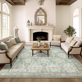 SISXSO 6x9 Area Rug for Living Room Washable 6x9 Rug Non-Slip Modern Rugs for Bedroom Dinning Room Ultra-Thin Indoor Beige Rug