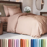 SISXSO Duvet Cover Queen Size Set - Extra Soft Queen Size Duvet Cover 90 x 90 with 2 Pillow Shams - Hotel Luxury Easy Care and Fade Free w/Zipper Closures & Ties - Comfy Breathable Bedding Set (Navy Blue)