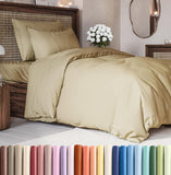 SISXSO Duvet Cover Queen Size Set - Extra Soft Queen Size Duvet Cover 90 x 90 with 2 Pillow Shams - Hotel Luxury Easy Care and Fade Free w/Zipper Closures & Ties - Comfy Breathable Bedding Set (Navy Blue)