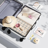 SISXSO 3-Piece Luggage Set, 20/24/28 Inch Hardside Suitcases with Spinner Wheels, Lightweight ABS Hard Shell Travel Luggage, TSA Approved Lock, Expandable Carry-On & Checked Luggage–White