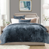 SISXSO Luxury Velvet Quilt Set King Size Bedding Sets, Ultra Soft Velvet Comforter Set, Lightweight Channel Box Stitch Oversized Bedspread Coverlet for All Season, with 2 Shams, Beige
