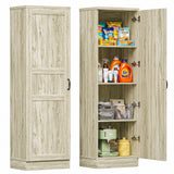 SISXSO Unikito 63" Tall Kitchen Pantry Storage Cabinet with Doors & Shelves