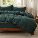 SISXSO Duvet Cover King Size - 3 Pieces Prewashed Cotton-Like Extra Soft Bedding Set, Includes 1 Duvet Cover 104x90 Inches with Zipper Closure & 2 Pillow Shams, Linen, Comforter Not Included