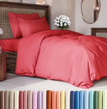 SISXSO Duvet Cover Queen Size Set - Extra Soft Queen Size Duvet Cover 90 x 90 with 2 Pillow Shams - Hotel Luxury Easy Care and Fade Free w/Zipper Closures & Ties - Comfy Breathable Bedding Set (Navy Blue)