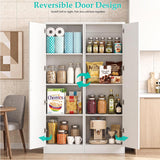 SISXSO Unikito 63" Tall Kitchen Pantry Storage Cabinet with Doors & Shelves