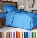 SISXSO Duvet Cover Queen Size Set - Extra Soft Queen Size Duvet Cover 90 x 90 with 2 Pillow Shams - Hotel Luxury Easy Care and Fade Free w/Zipper Closures & Ties - Comfy Breathable Bedding Set (Navy Blue)