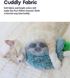 SISXSO Pillow Snoozin' Sloth Soothing Plush Cat Toy