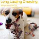 SISXSO Dog Toys, 3 Pack Indestructible Dog Chew Toys for Aggressive Chewers, Durable Tough Nylon Real Bacon Flavor Teething Chew Toys for Large Medium Small Dog Breeds (Brown1)
