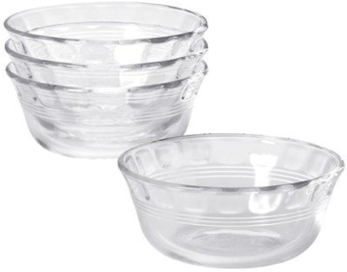 SISXSO Clear Glass Original 10 oz Custard Cup (4 Pack)