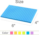 SISXSO Lined Sticky Notes 4X6 in Bright Ruled Post Stickies Colorful Super Sticking Power Memo Pads Its, 45 Sheets/pad, 6 Pads/Pack
