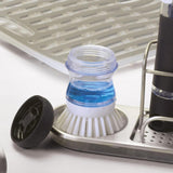 SISXSO Good Grips Soap Dispensing Palm Brush, Black/Clear/White
