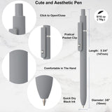 SISXSO 6 Pack Cute Gel Pens, Retractable Quick Dry Gel Ink Pen, Fine Point 0.5mm Black Ink Rolling Ball Gel Pens, Smooth Writing Aesthetic Pens for Home School Office Supplies
