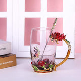 SISXSO Gifts for Mom Women Mothers Day Flower Cups Tea Mug With Tea Spoon Valentines Day Christmas Gift Coffee, Tea, Juice, Beer, Milk Hot And Cold Drinks Use Gift Package.