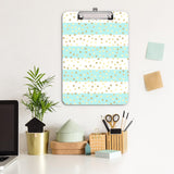 Prancheta de plástico, Prancheta de tamanho A4 padrão para alunos, professores, s, Prancheta de perfil baixo, Pranchetas decorativas, Pranchetas fofas com padrão personalizado, Material escolar, Manchas listradas 