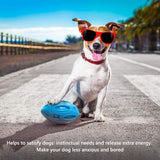 SISXSO Squeaky Dog Toys for Aggressive Chewers: Rubber Puppy Chew Ball with Squeaker, Almost Indestructible and Durable Pet Toy for Medium and Large Breed