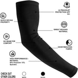 SISXSO Arm Sleeves for Men and Women Compression UV Sun Protection Tattoo Cover Up Baseball Basketball Football Golf Running