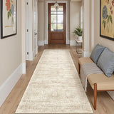 SISXSO 6x9 Area Rug for Living Room Washable 6x9 Rug Non-Slip Modern Rugs for Bedroom Dinning Room Ultra-Thin Indoor Beige Rug