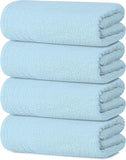 SISXSO Tens Towels Pack of 4 Extra Large Bath Towels 30 x 60 Inches, 100% Cotton, Larger & Lighter Weight, Quicker to Dry, Super Soft and Absorbent, Perfect for Bathroom, Dark Grey